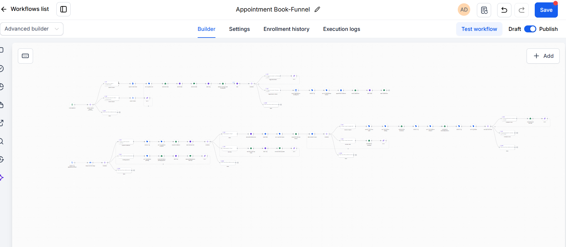 Appointment Booking Funnel — automation workflow screenshot
